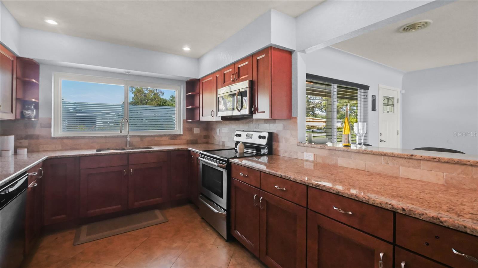Updated kitchen with granite countertops