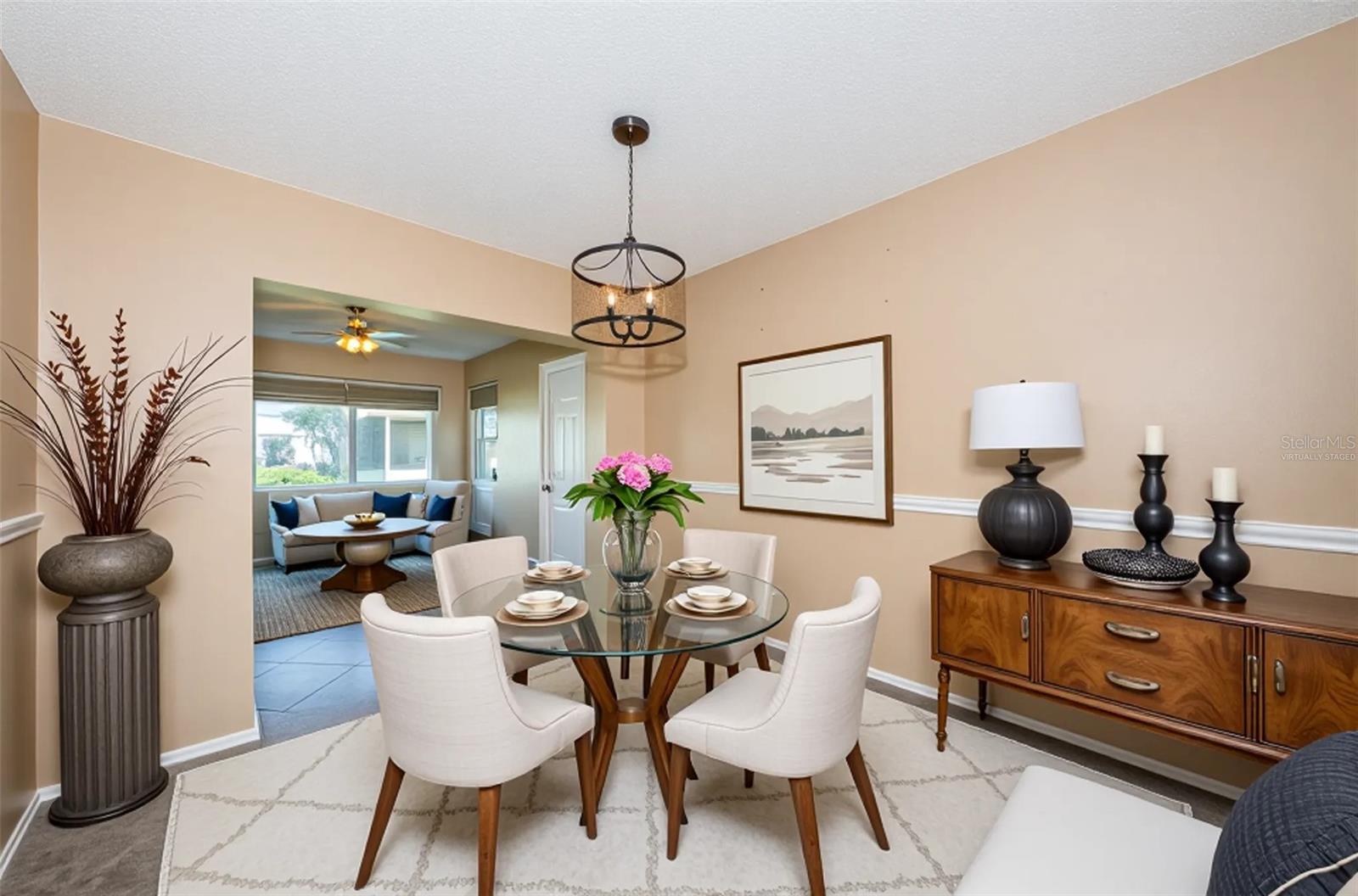 Dining room - virtually staged