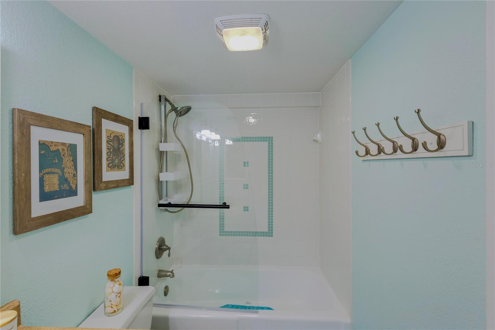 Guest Bath with another soothing coastal color palette!