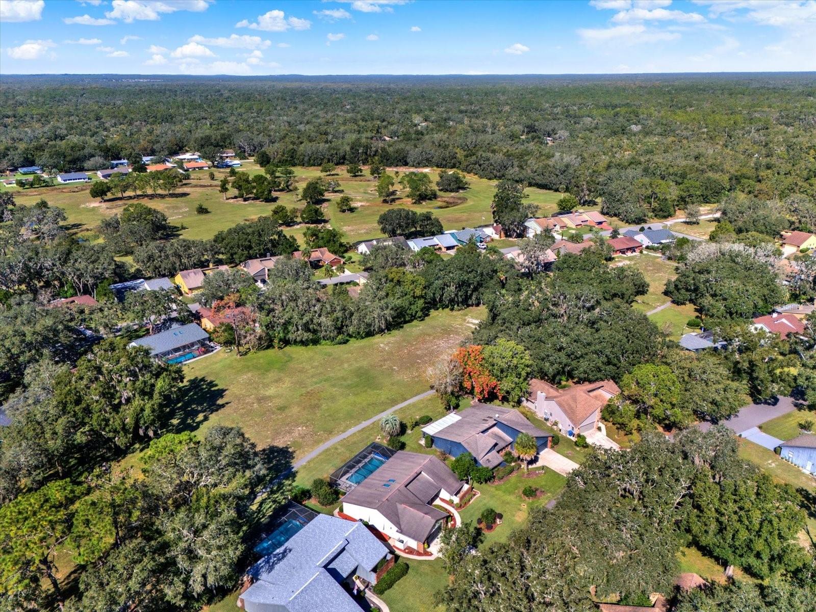 AERIAL OF GOLF COURSE