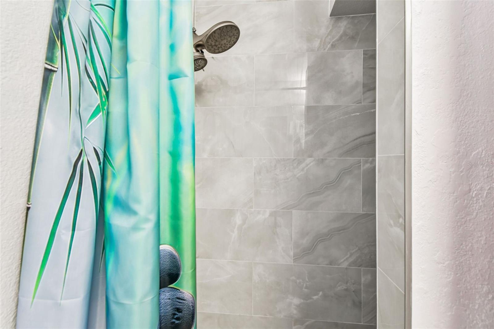 Primary bathroom shower.