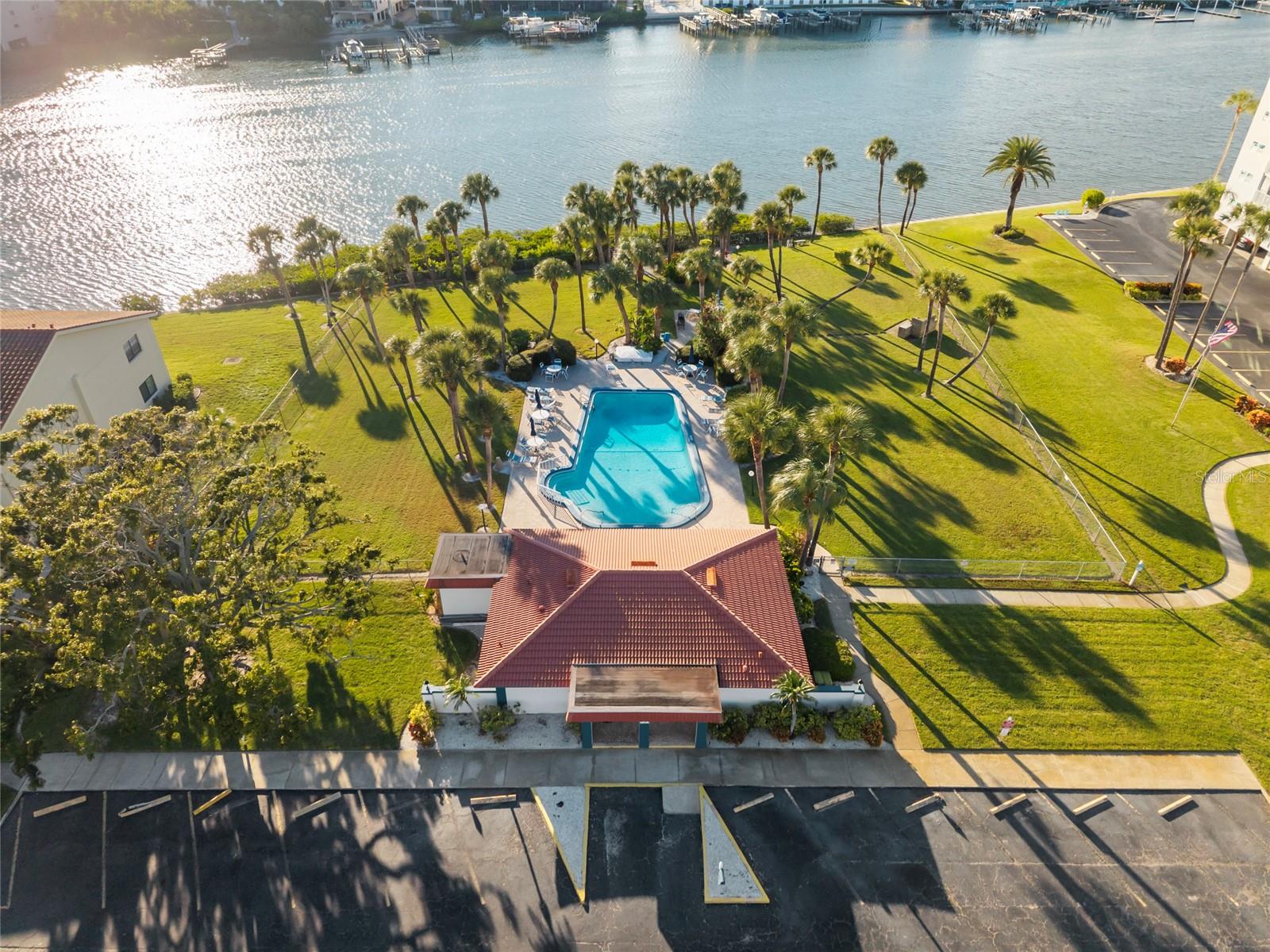 Pool with clubhouse just steps from your door