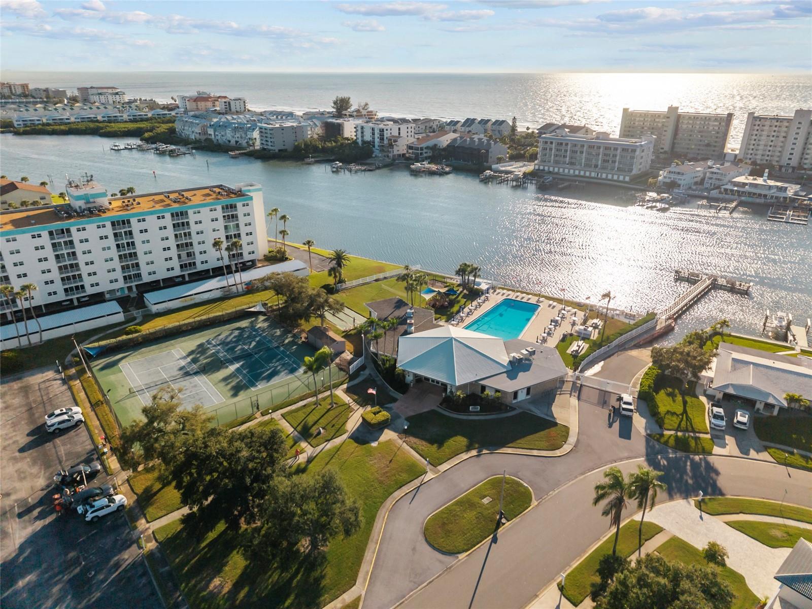 Resort style amenities including pools, clubhouse, dock, boat ramp, pickleball, tennis courts and shuffleboard