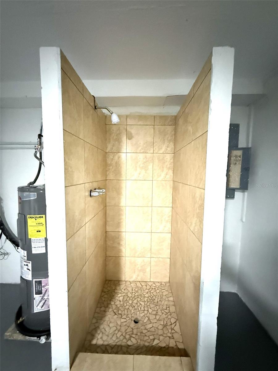 Garage shower