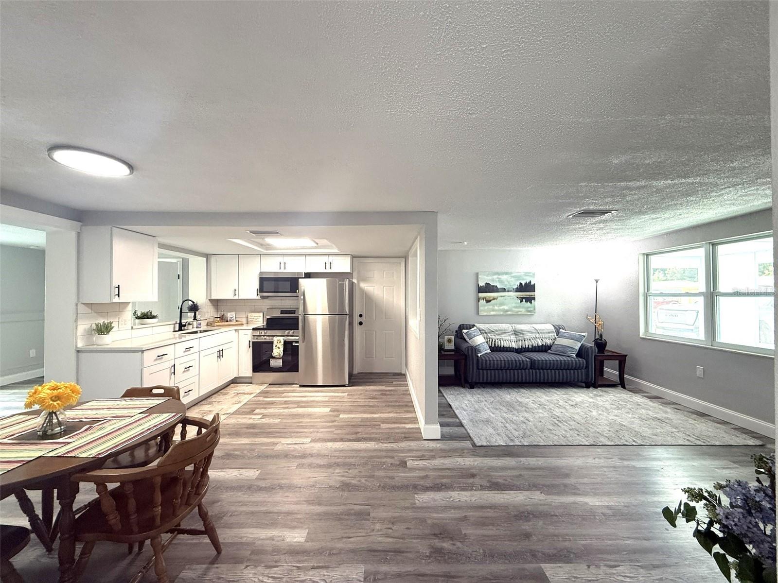 Living Room, Dinette, & Kitchen