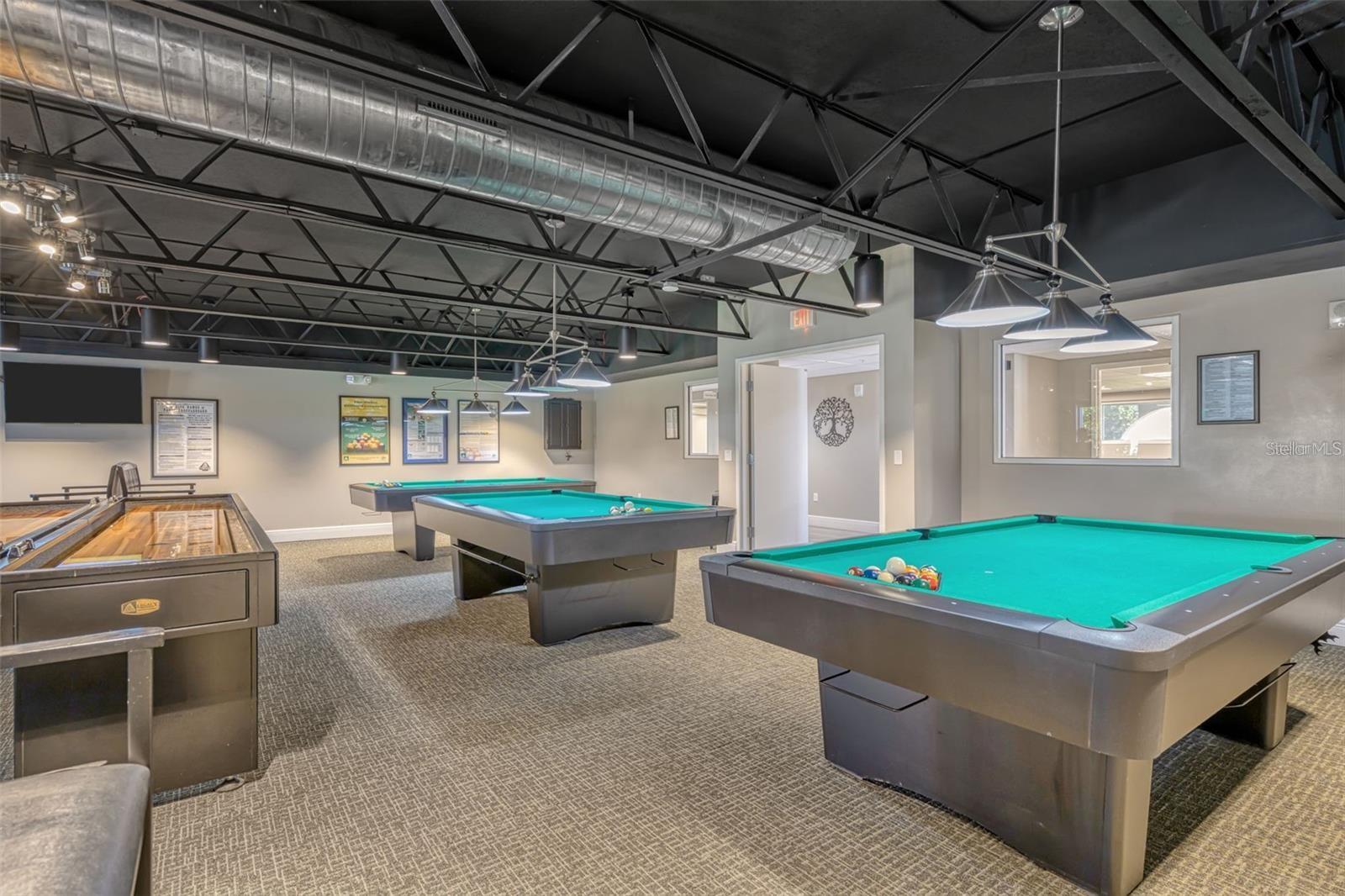 ENJOY A GAME OF POOL OR MORE IN THE NEWLY DESIGNED POOL ROOM