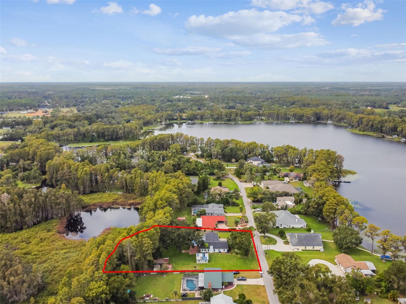 Aerial of Home, Lake Hobbs Right