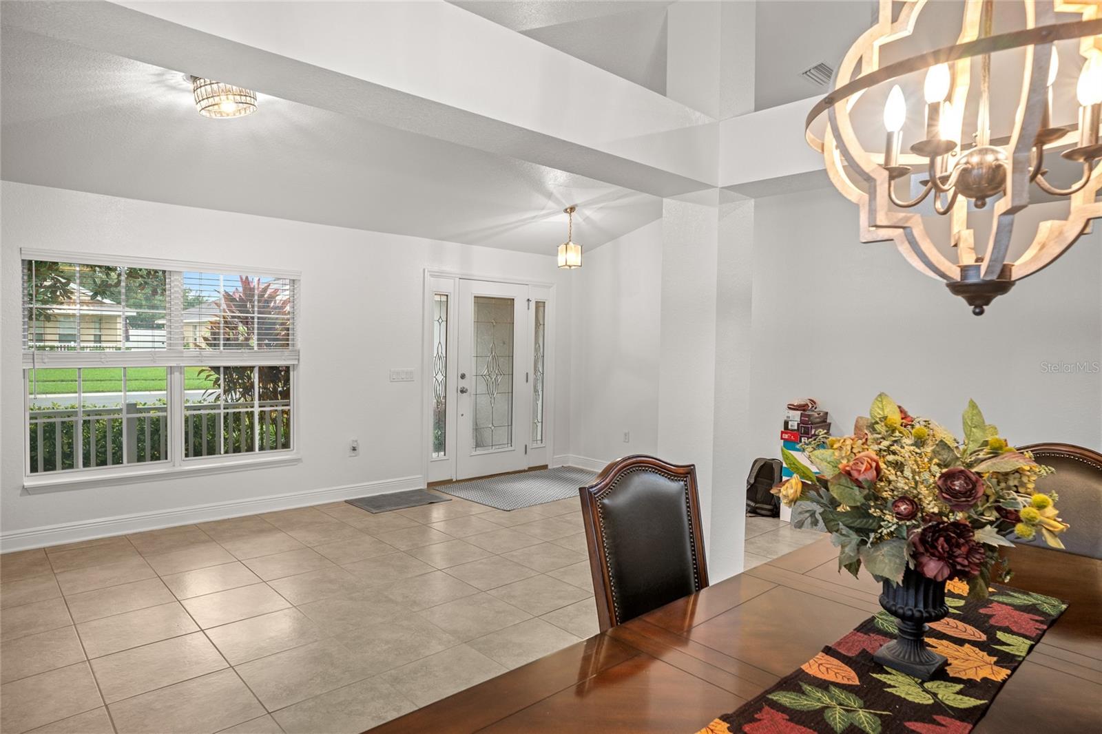 Dining room with updated lightingg