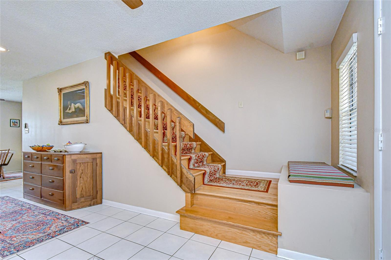 Wide hardwood stairs!