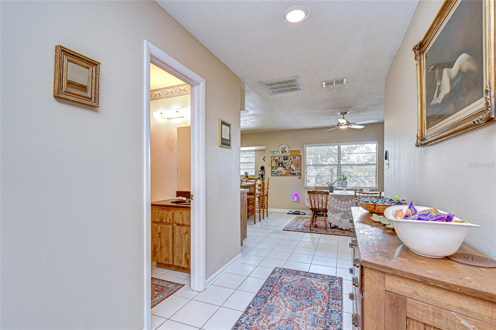 Hallway with half bath!