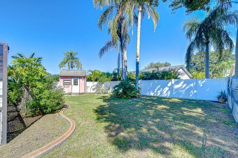 Shed to store your tools and toys is included