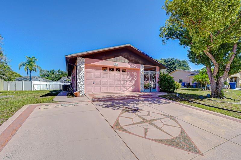 Extended Driveway with extra parking spaces