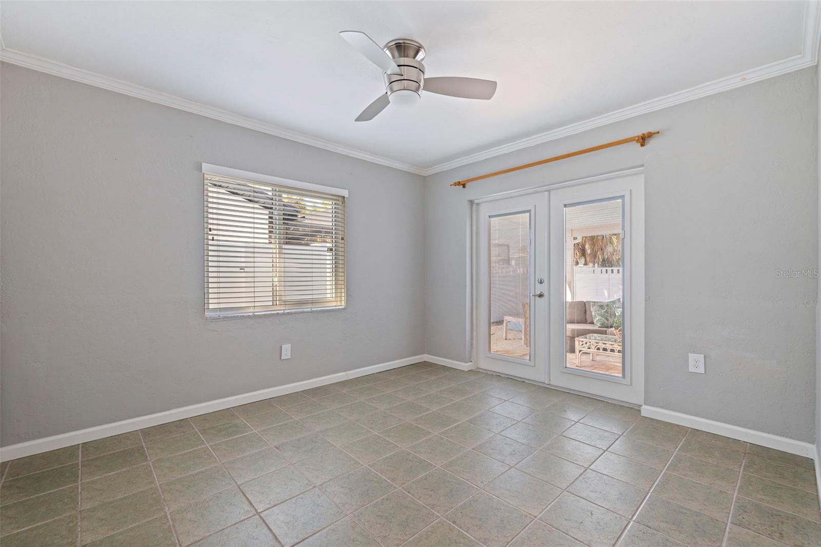 Bedroom 3 - Left side with entry to pool area