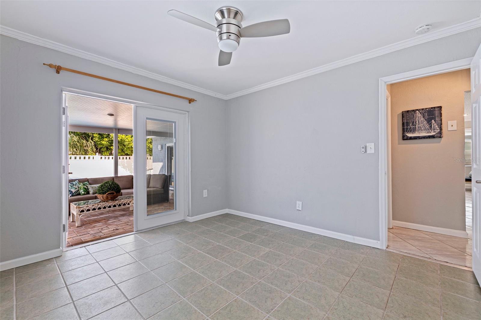 Bedroom 3 - Left side with entry to pool area