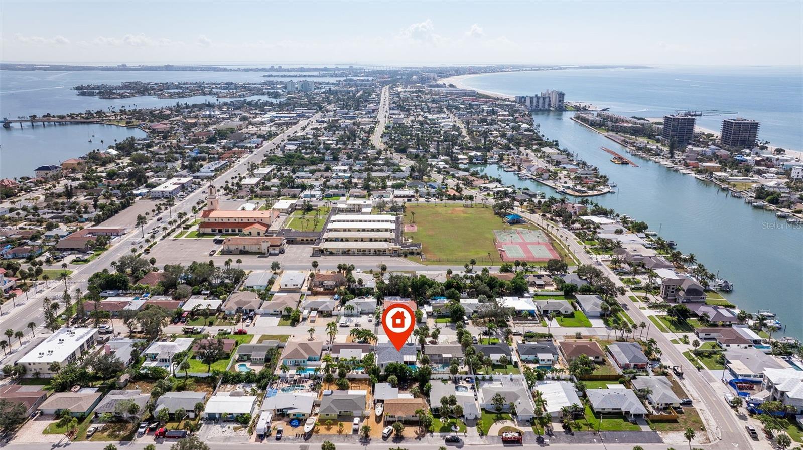 Looking towards St. Pete beach; Upham Beach is minutes away