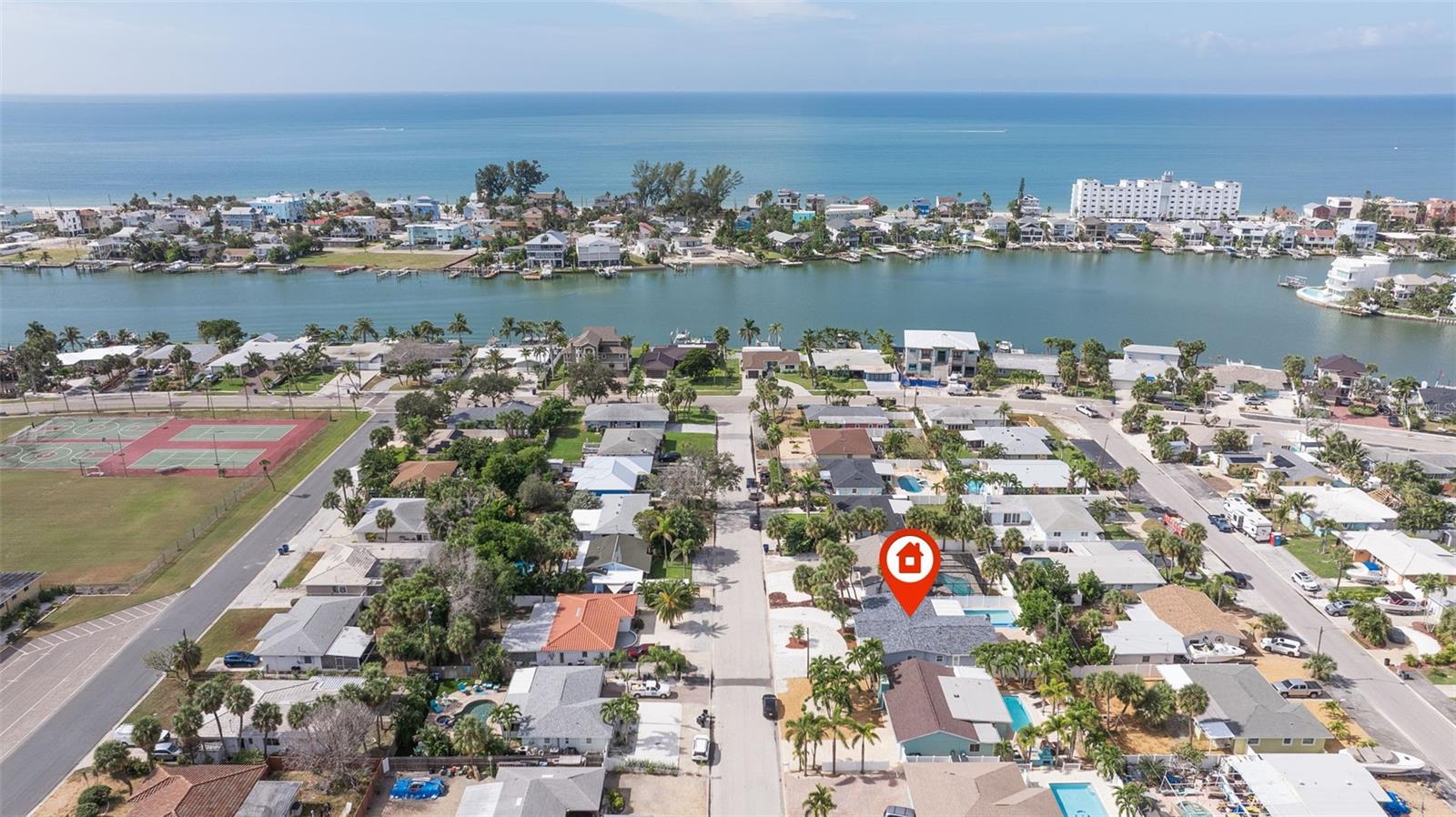 Sunset beach in the background