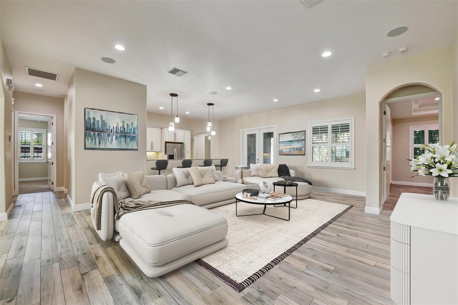 Living Room Digitally Staged Photograph