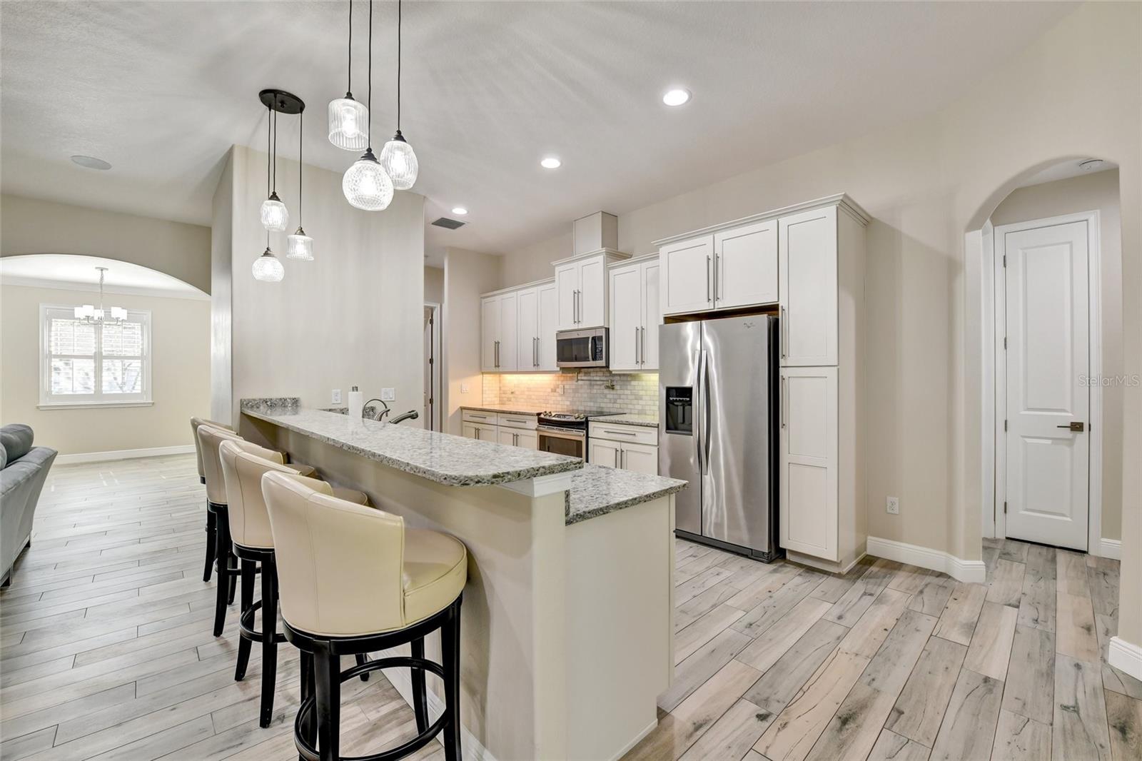 Kitchen and Bar area