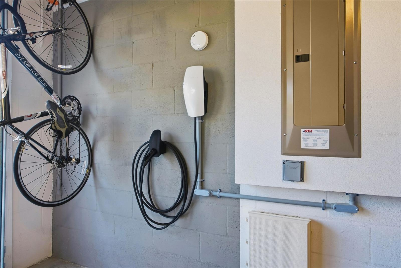 Bike Rack and Tesla Charger Conveys