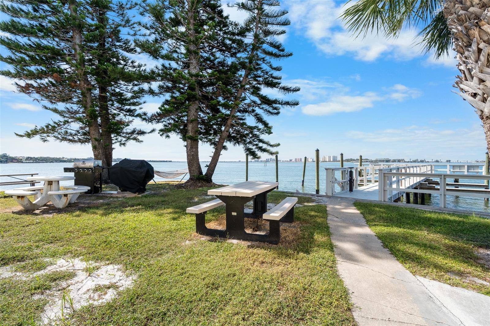 Picnic area by Pierce 100 dock