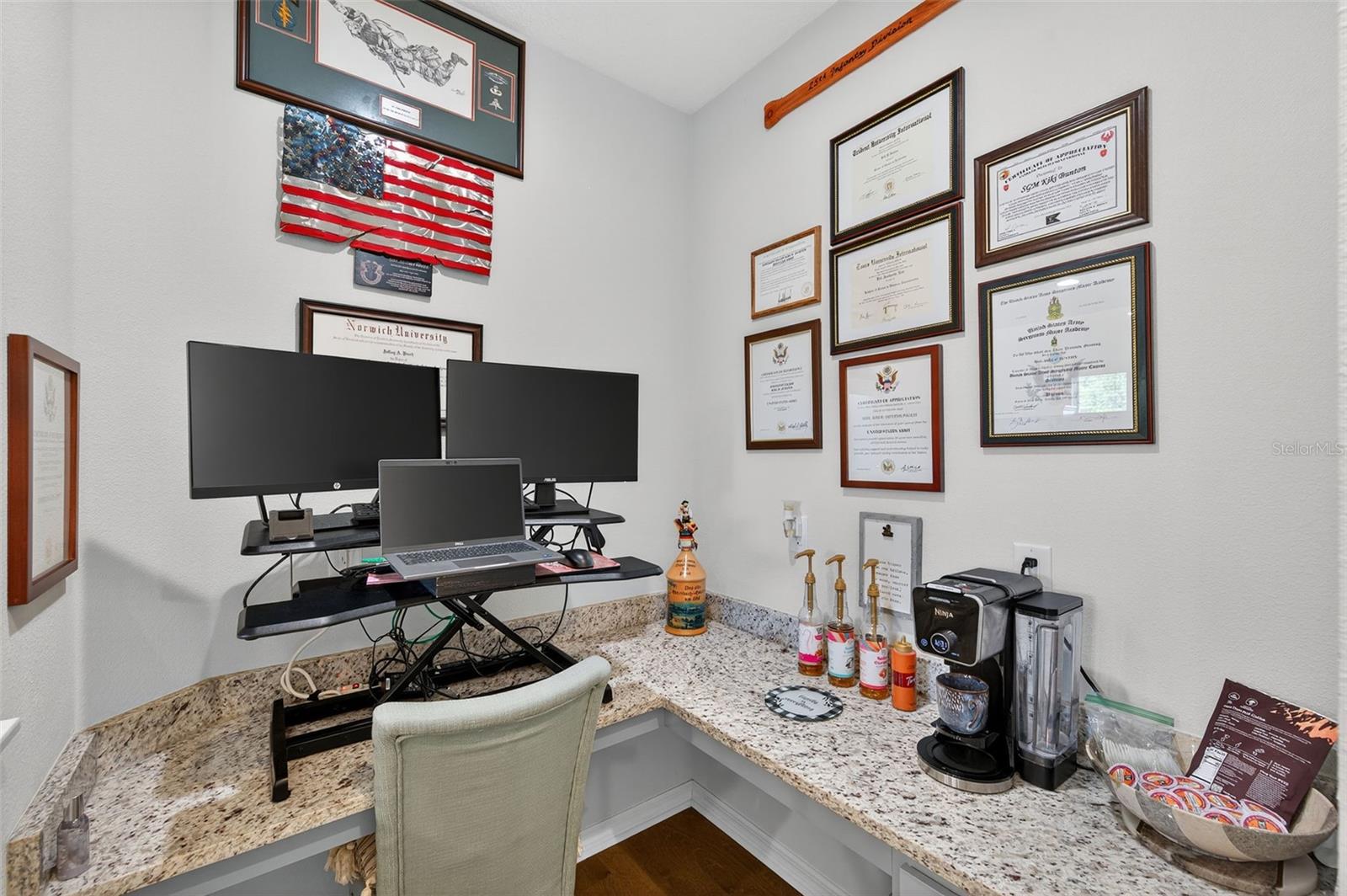 Downstairs office nook