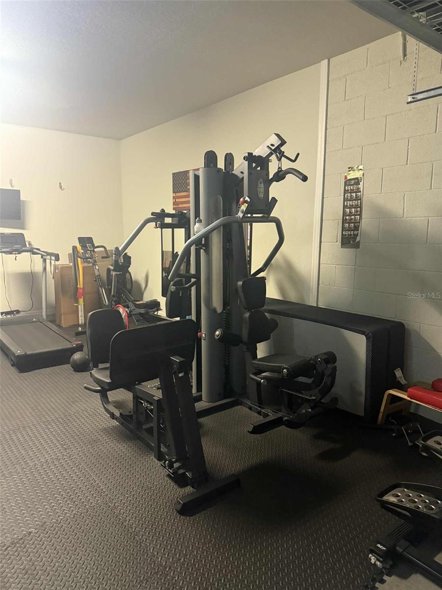 Excersise machine in garage