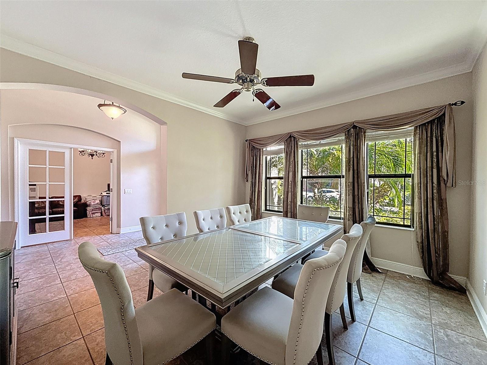 Bright spacious formal dining room with great large windows