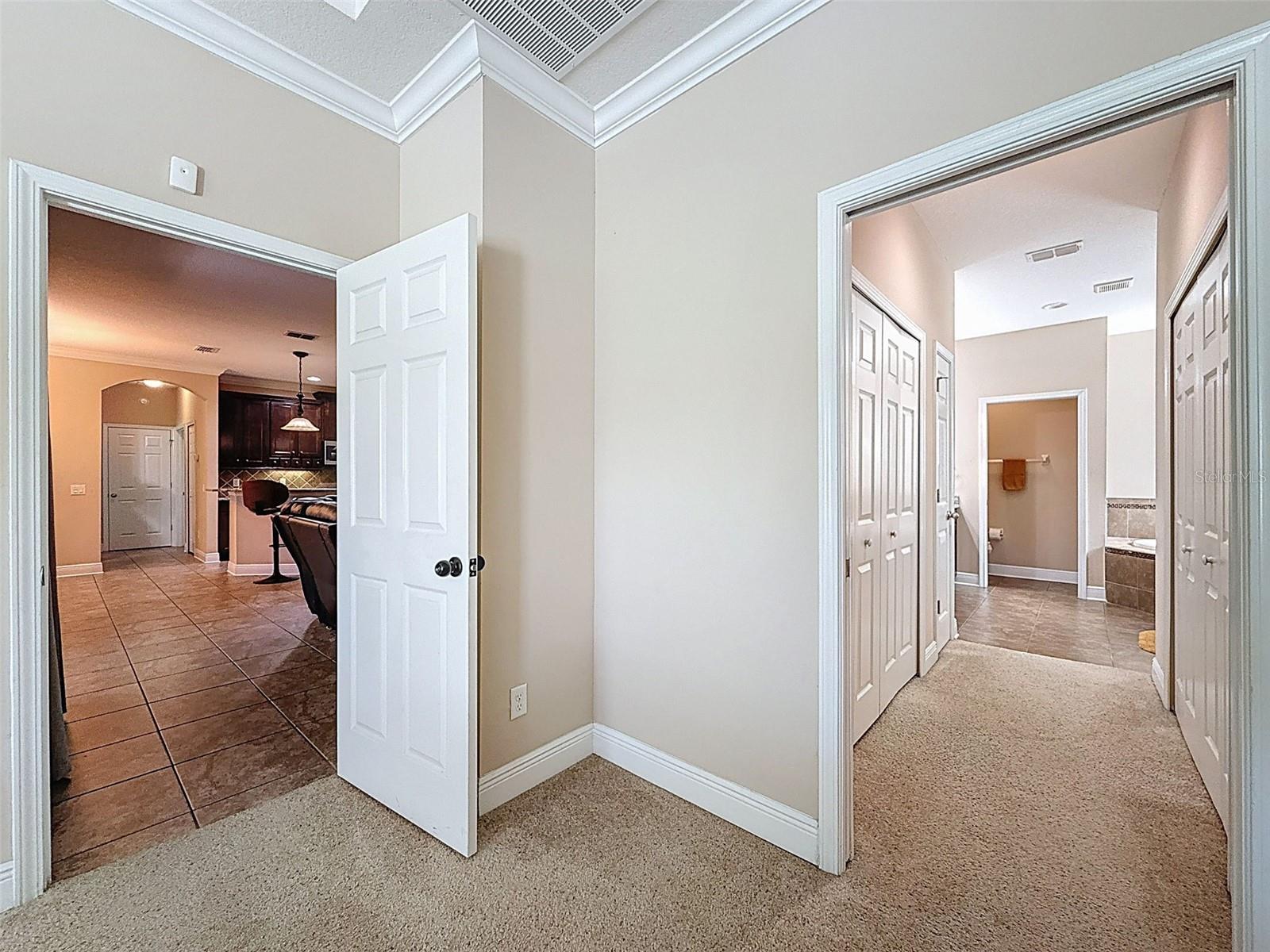 En Suite bath offers 2 spacious closets and entrance to the private bath