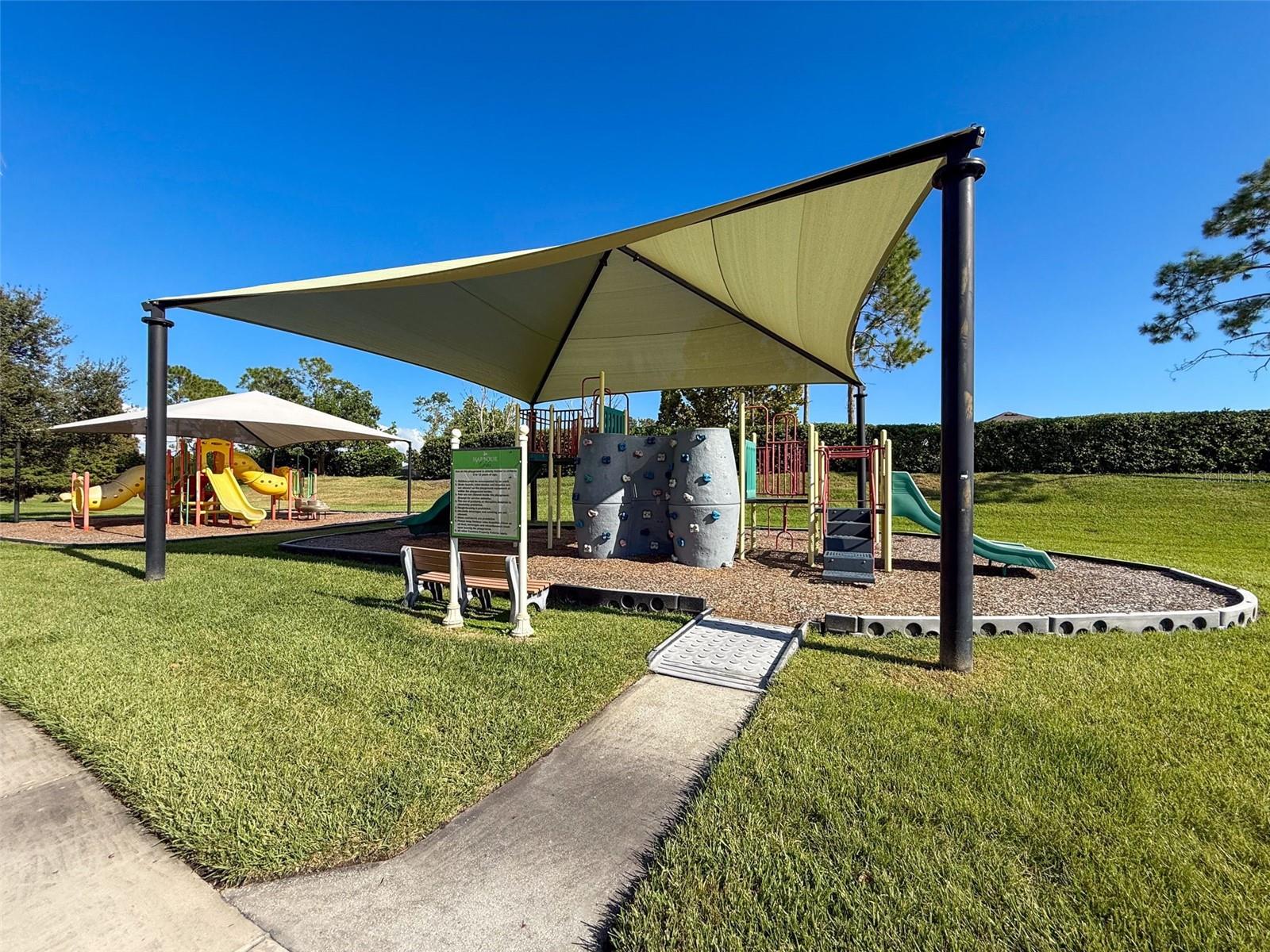 Awesome covered playground area