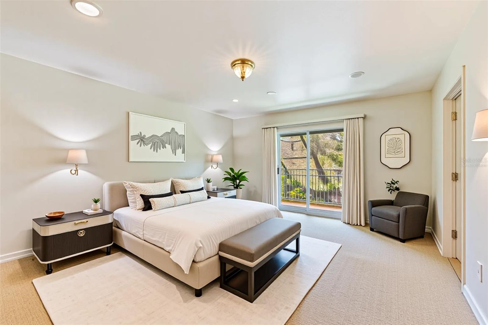 Virtually Staged Primary Suite