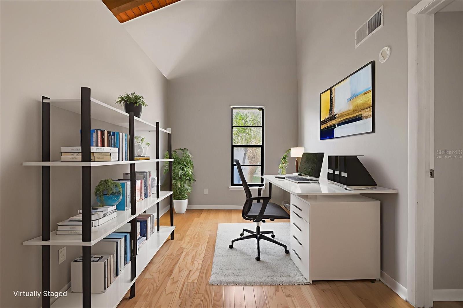 Virtually Staged Office outside of Master Bedroom