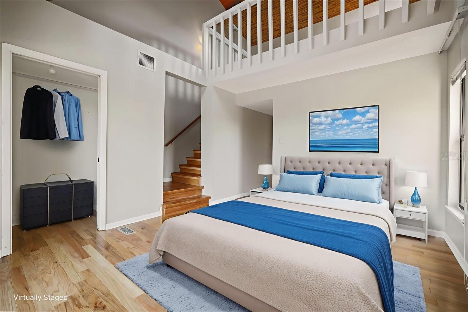 Virtually Staged Master Bedroom