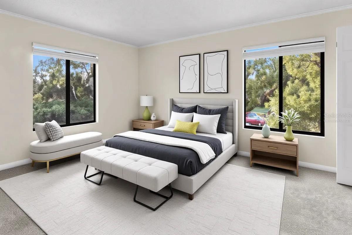 Virtually Staged Primary Bedroom