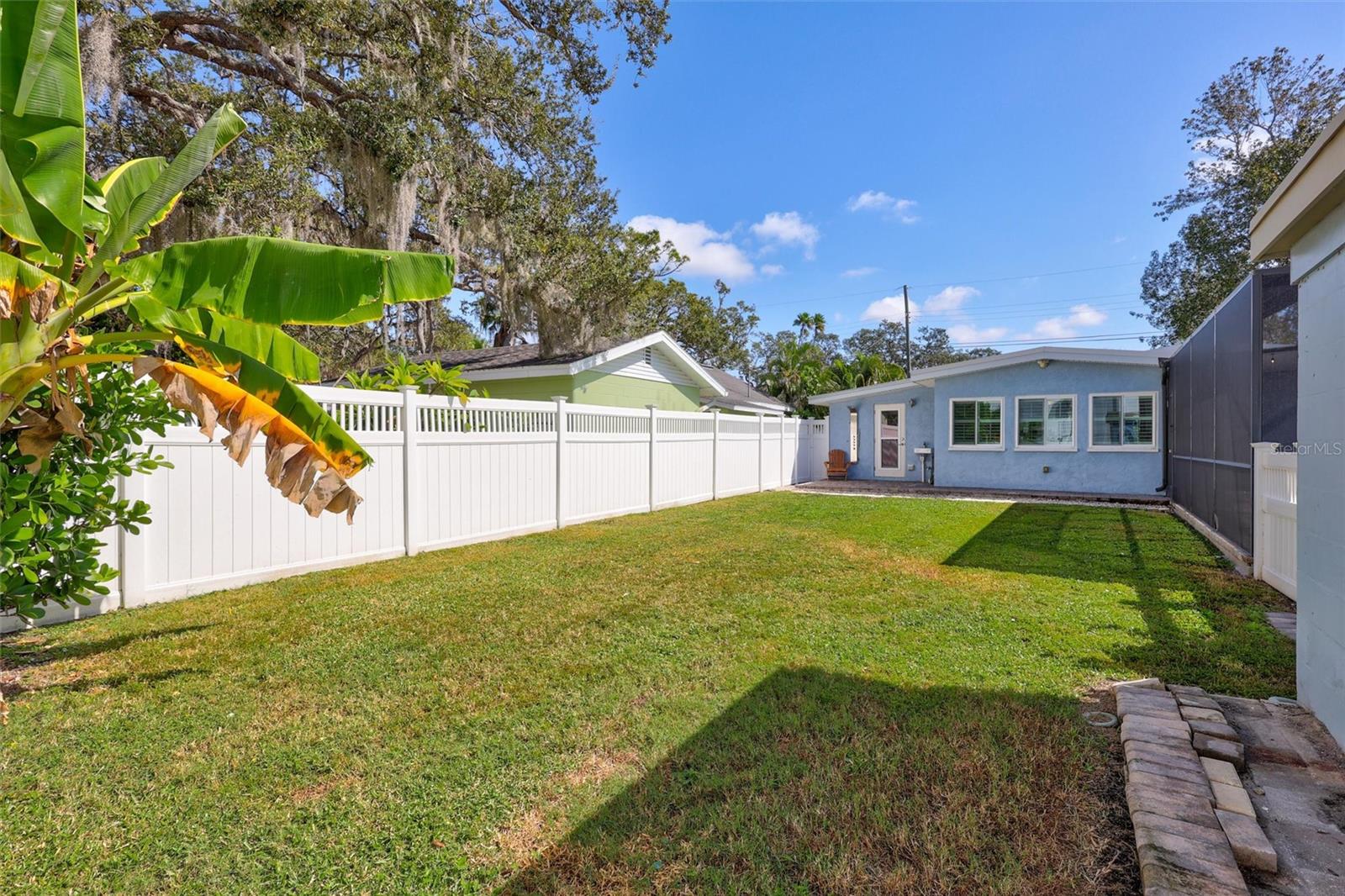 Large fenced back yard