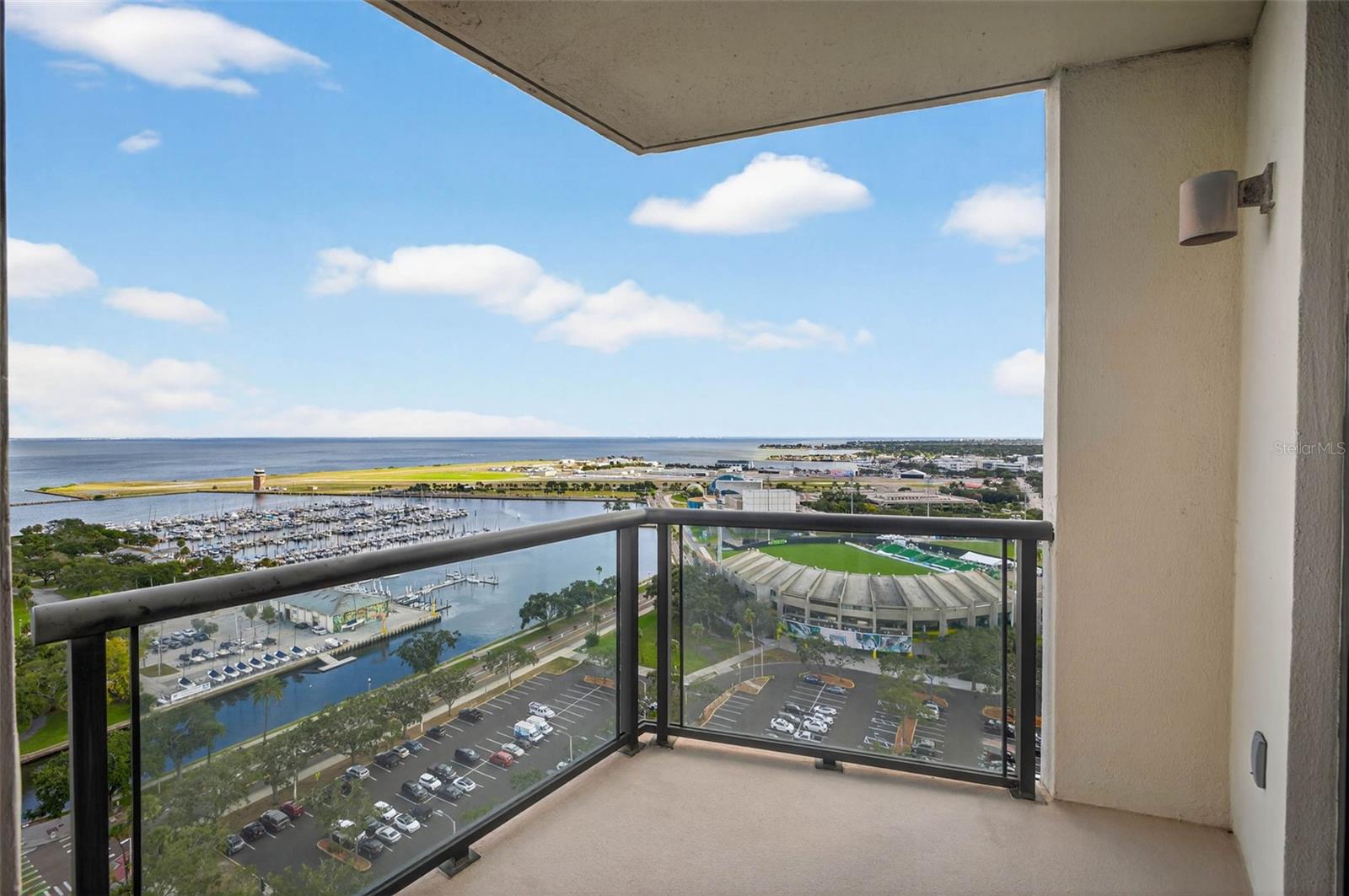 Private covered balcony