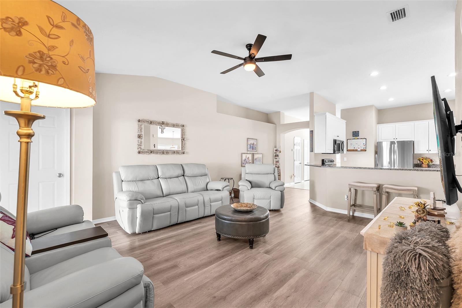 Easy entertaining in this great room.