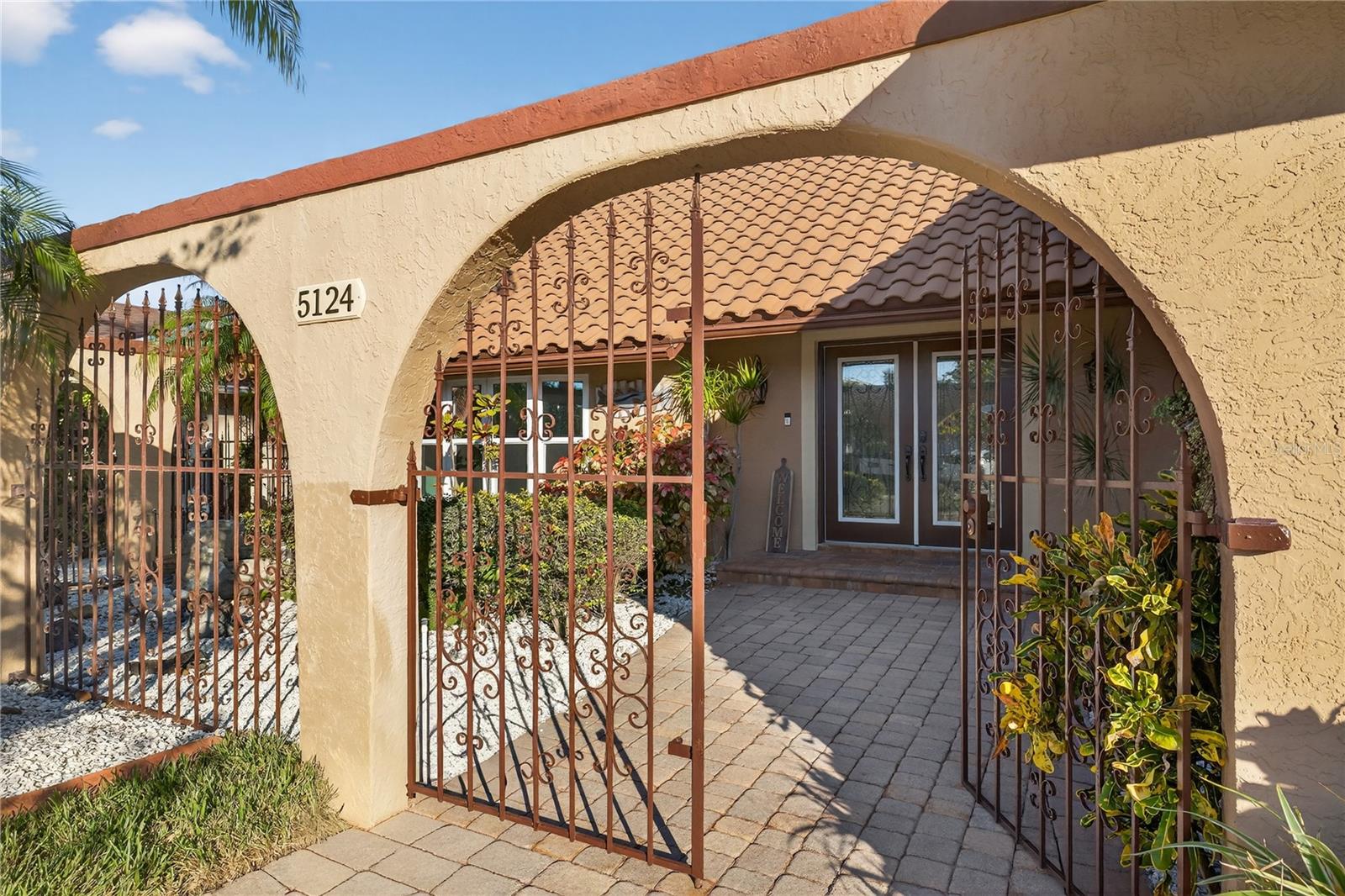 Front entry to the courtyard