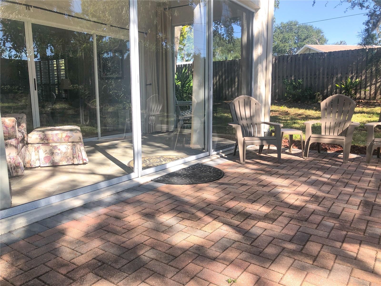 Back Yard Patio with entrance to Florida Room.