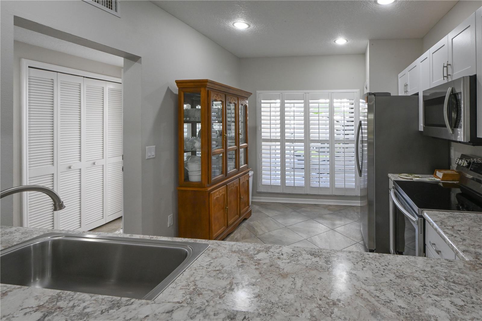 Kitchen with eat in space