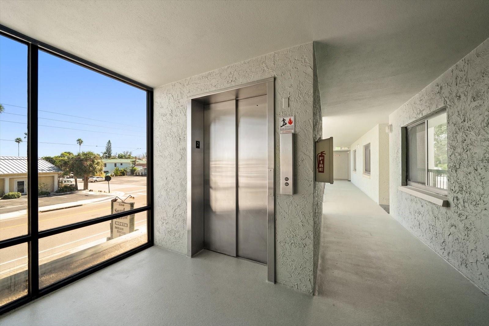 Elevator services all floors.