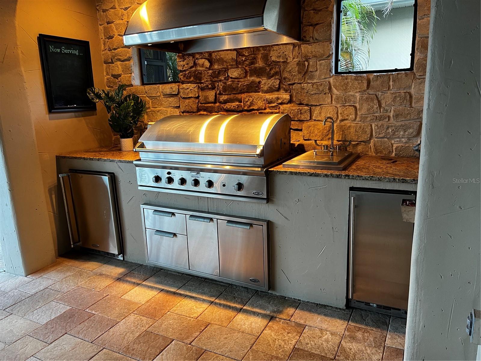 Outdoor Kitchen at Night