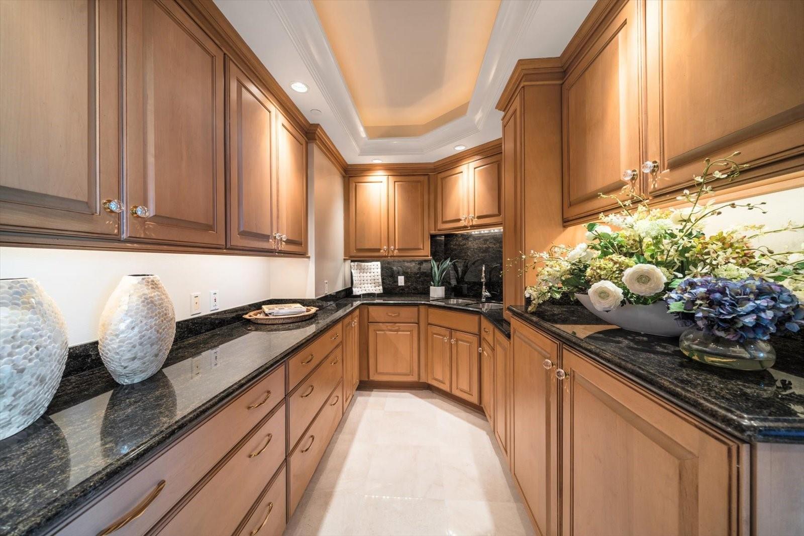 Additional storage/ Butler's Pantry for showcasing of special items.