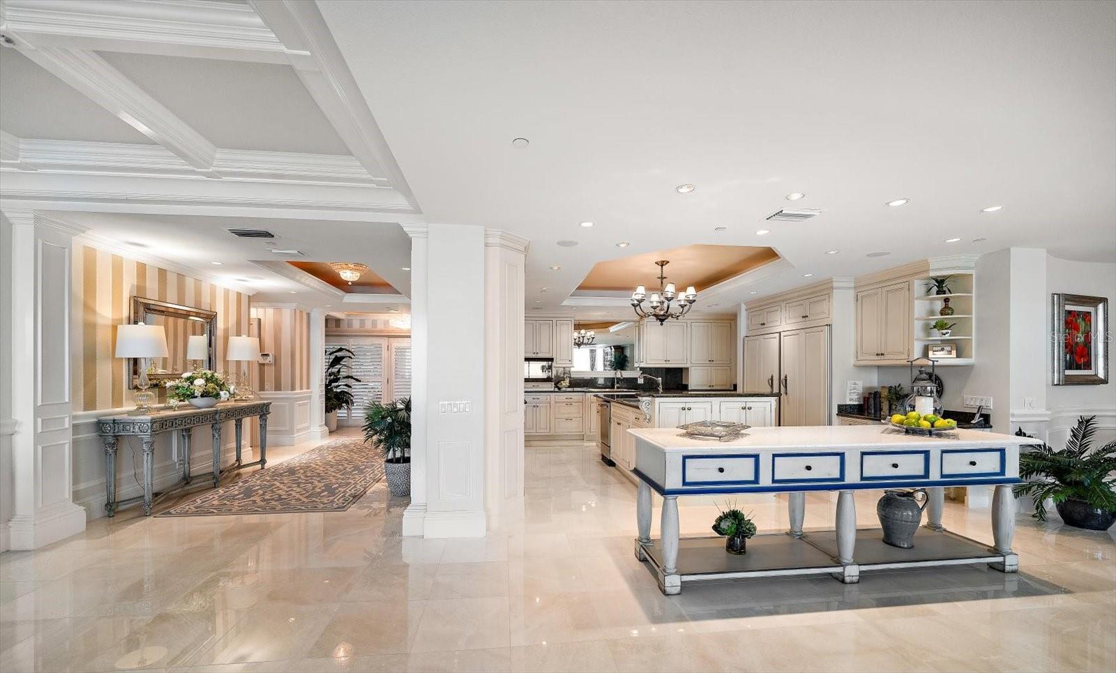 Expansive spaces are found throughout this full-floor condo.