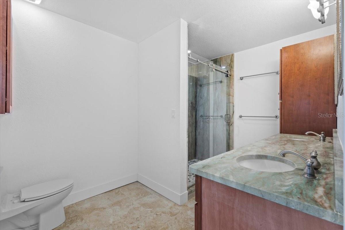 Primary Bathroom updated and remodeled