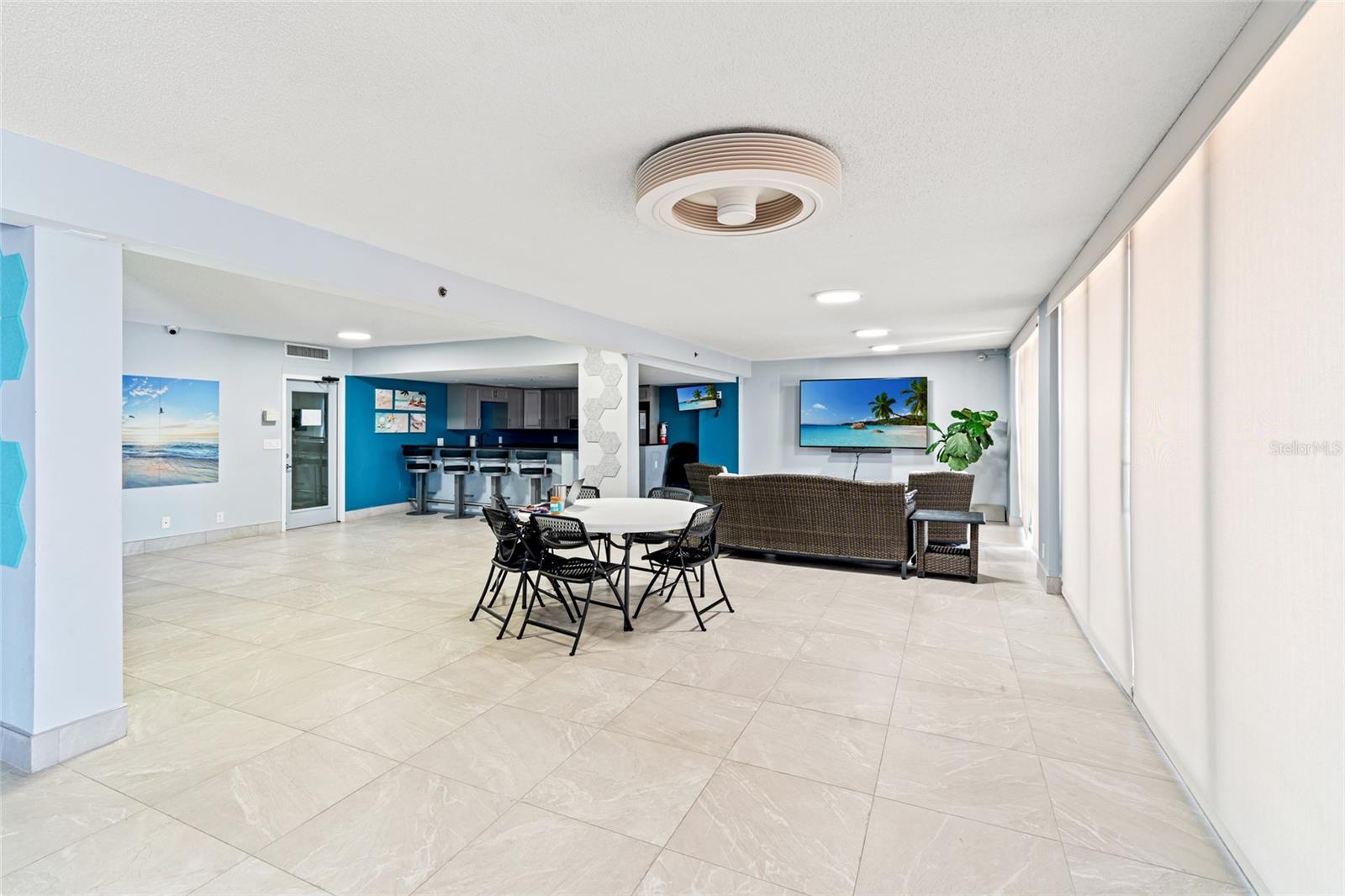 Recreation room that can be reserved for private parties