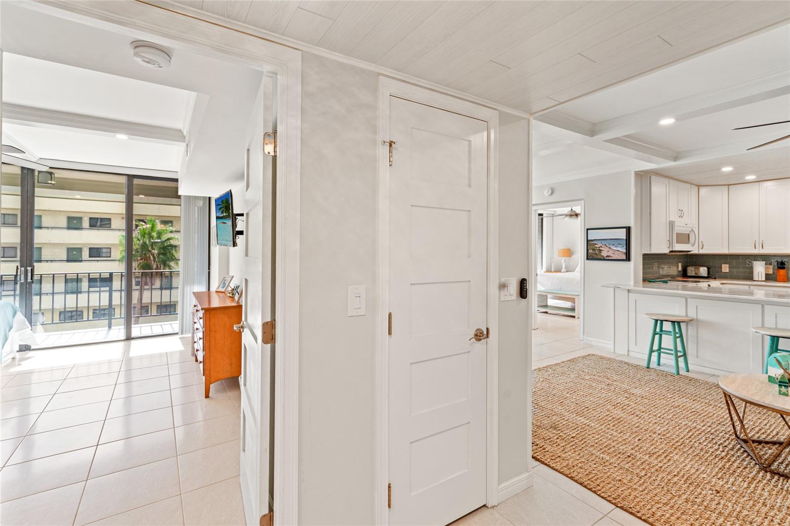 From entry bedroom and living space and kitchen