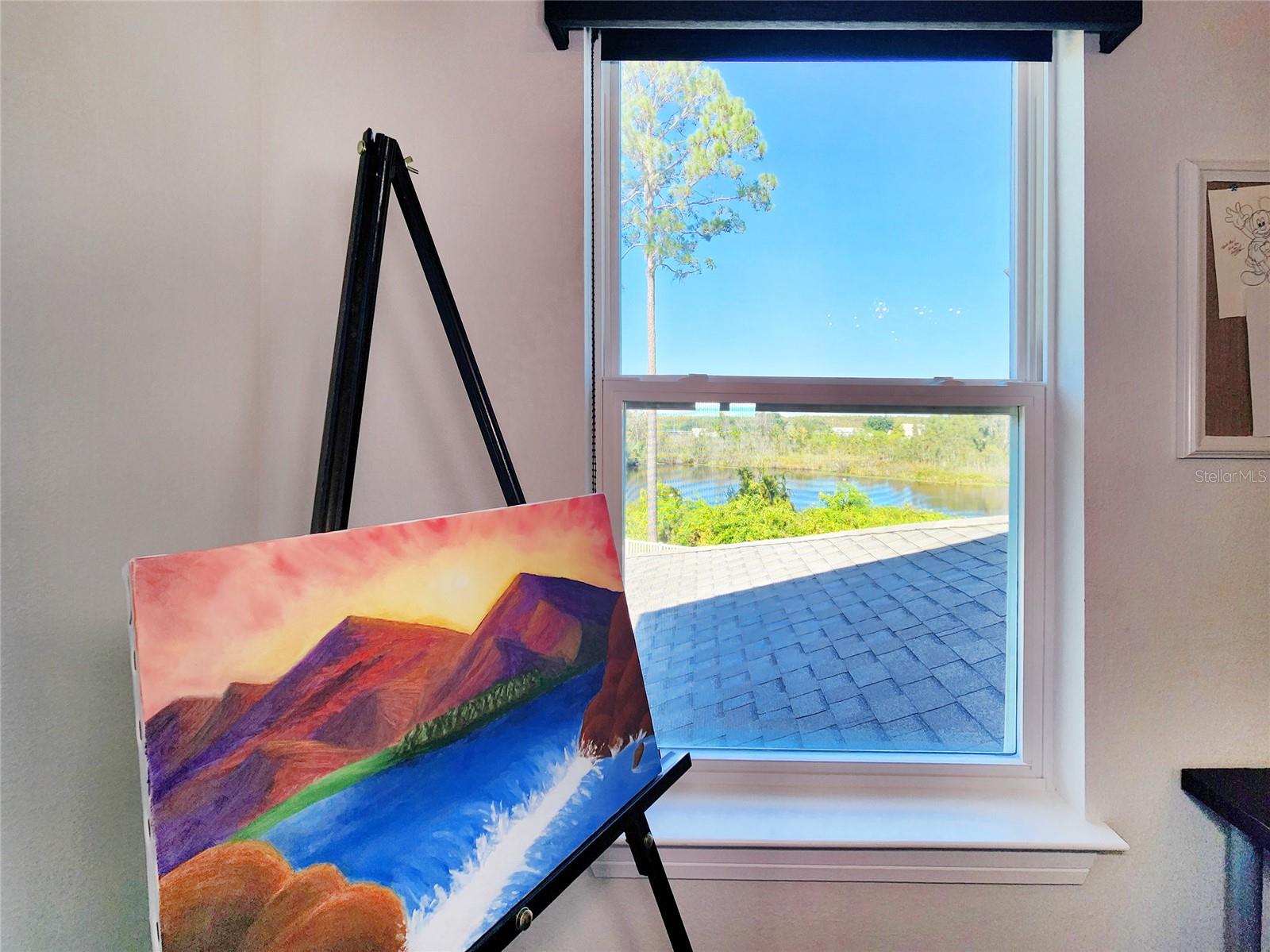 View from upstairs bedroom/craft room