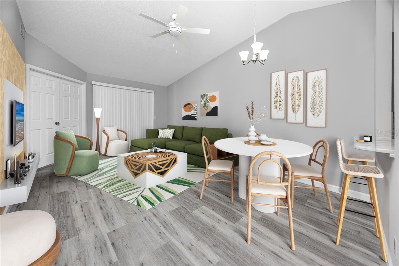 Living and Dining virtually staged