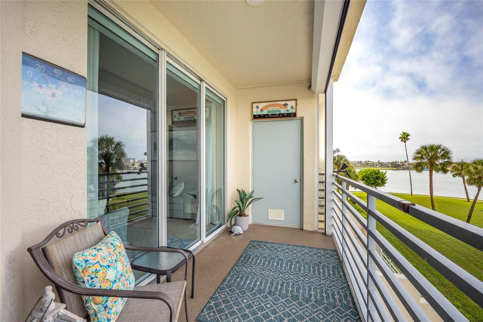 Spacious Balcony with Storage Closet