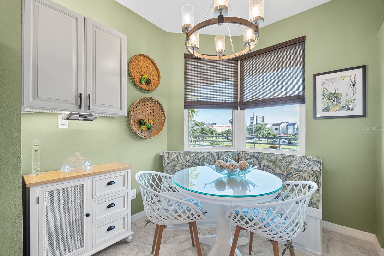 Kitchen view 3 (electric blind closures)